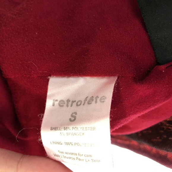 Retrofete Selena Dress Sequin Jacket Double Breasted Long Sleeve Red Size S - Picture 10 of 11